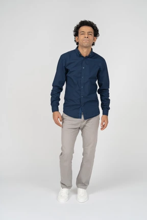 Front view of a man in casual clothes