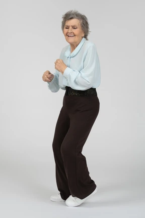 Old lady dancing