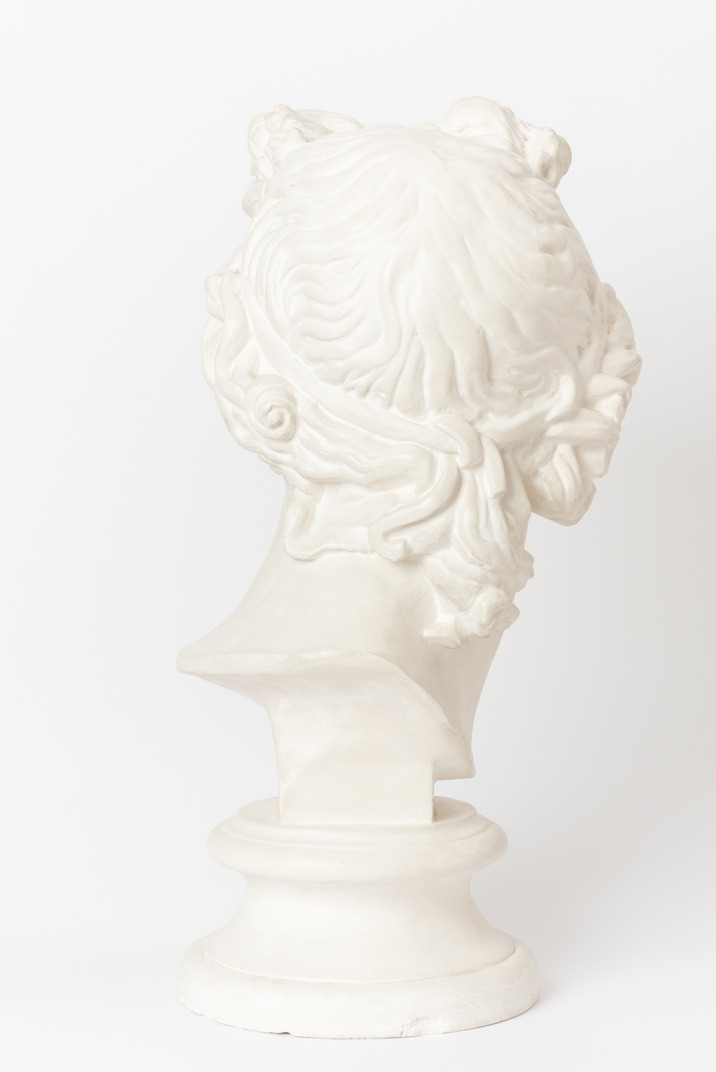 Bust of a man, back view