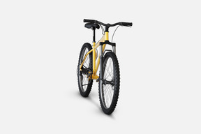 Schwarz-gelbes sportliches fahrrad