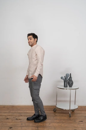 Man in shirt standing
