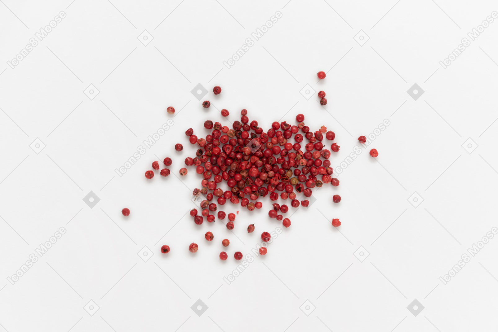 Grapefruit seeds on white background