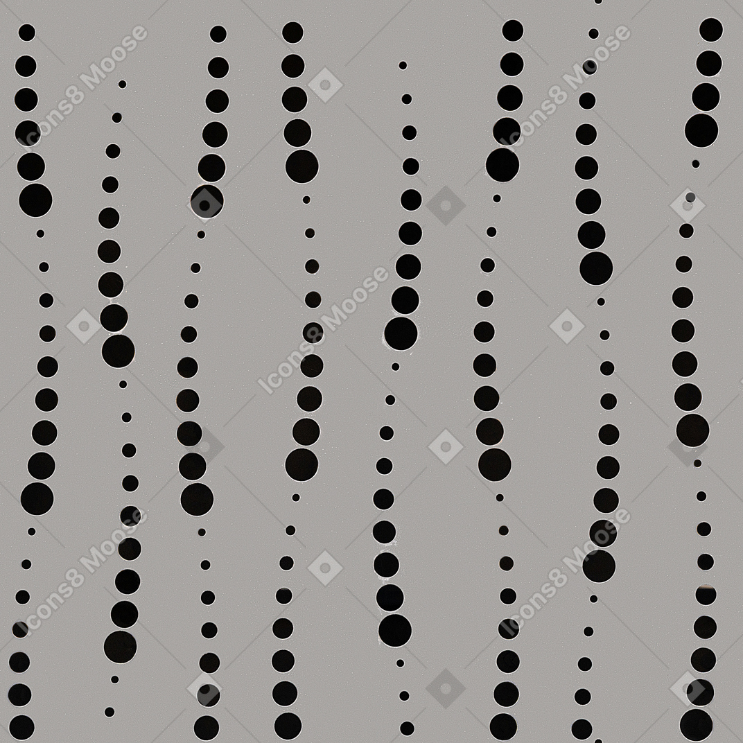 Gray surface with round holes