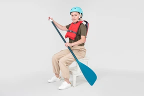 It's not easy to figure out how to paddle
