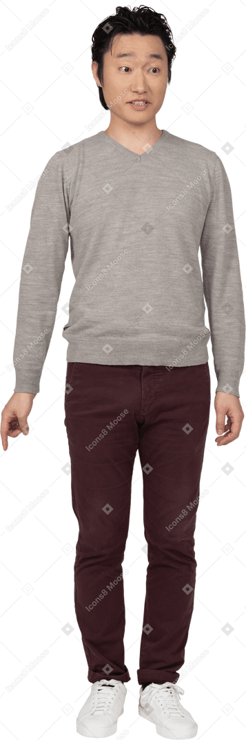 Hombre en ropa casual de pie