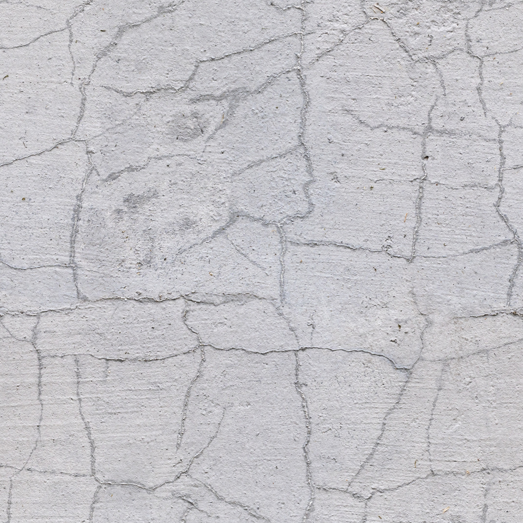 White cracked plaster layer