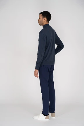 Man in black clothes