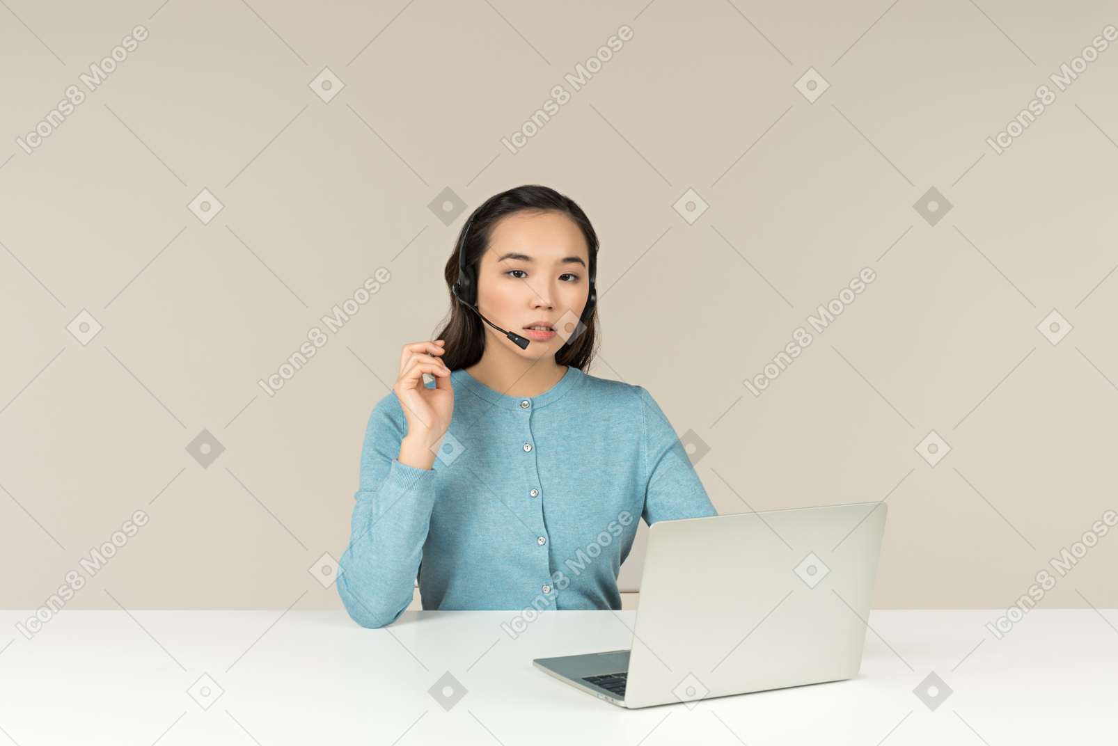 Customer support manager at work