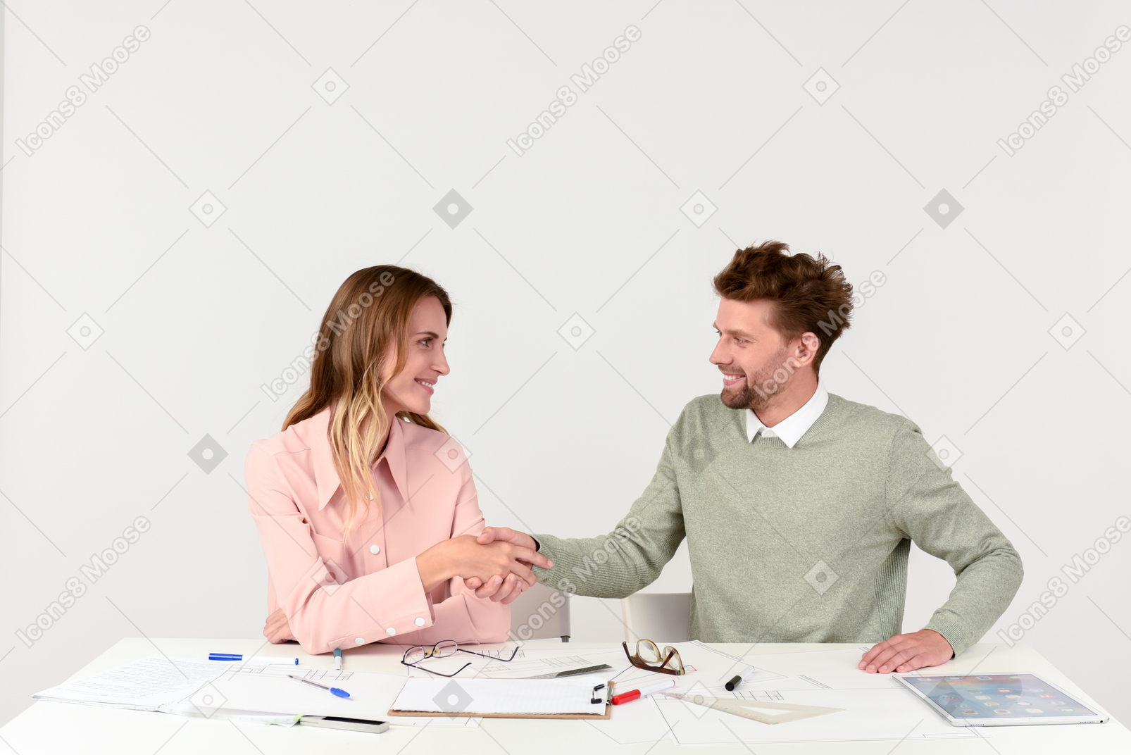 Architects shaking hands