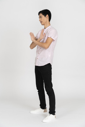 Man in casual clothes standing