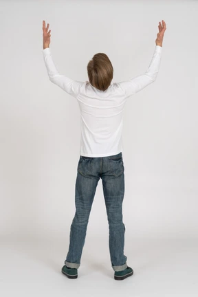 Young man in casual clothes standing