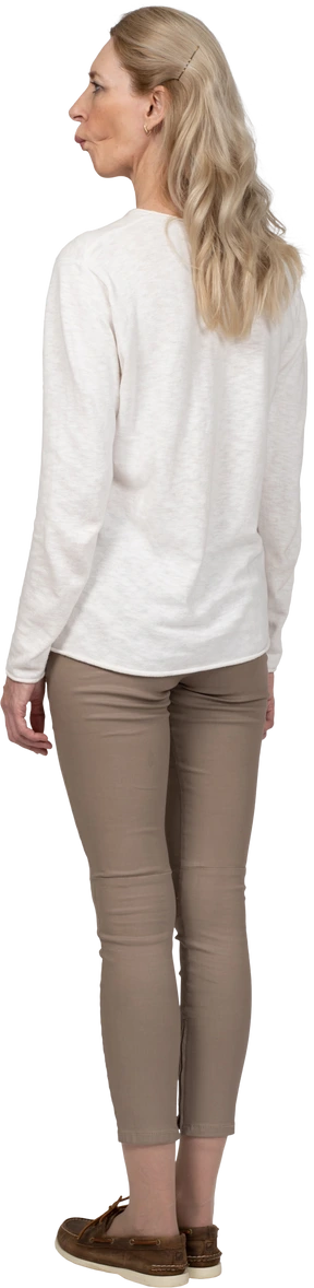 Woman in casual clothes standing