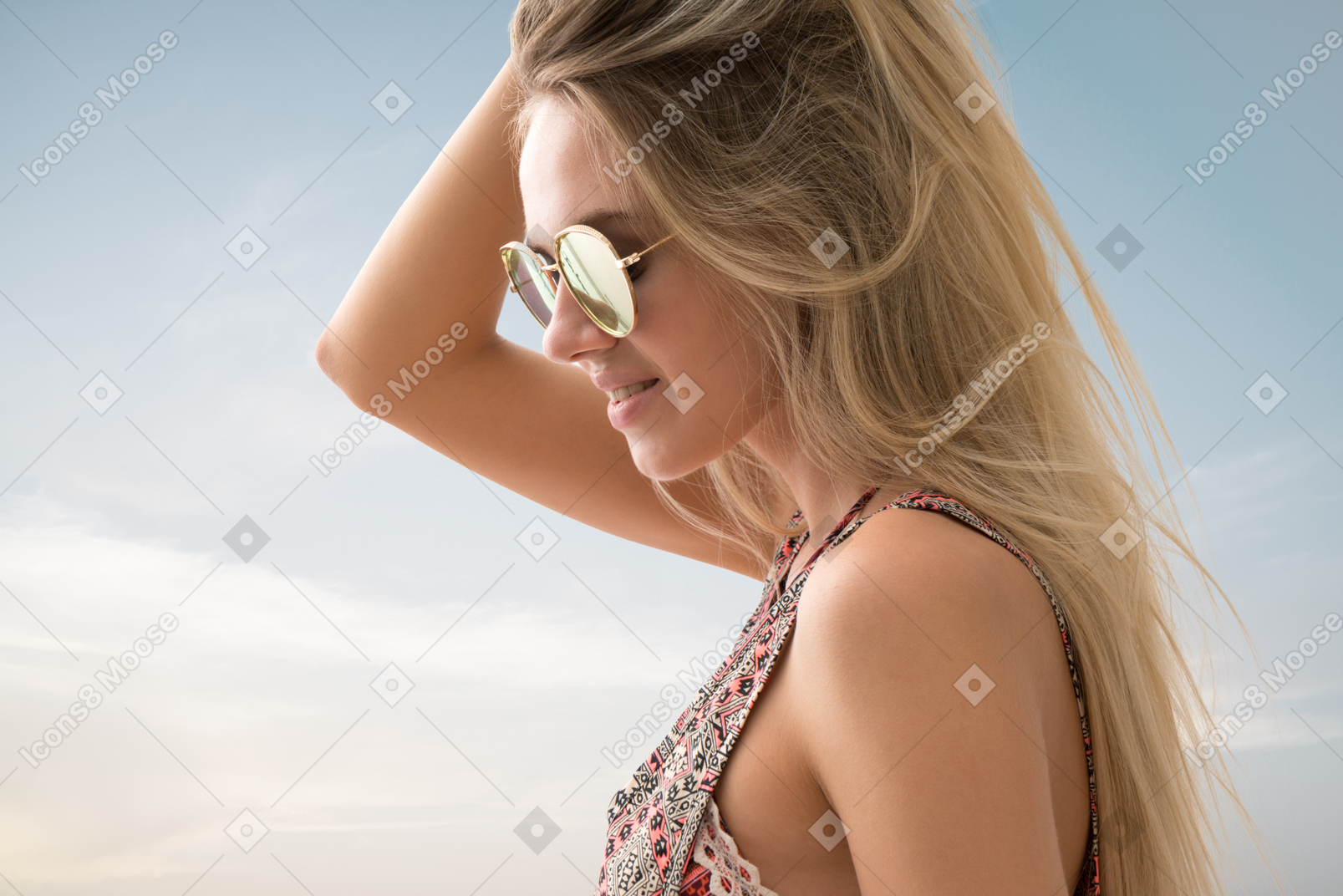 Young beautiful girl in sundress