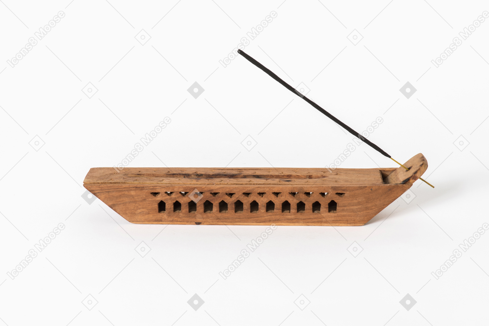 Incense stick stock in wooden boat