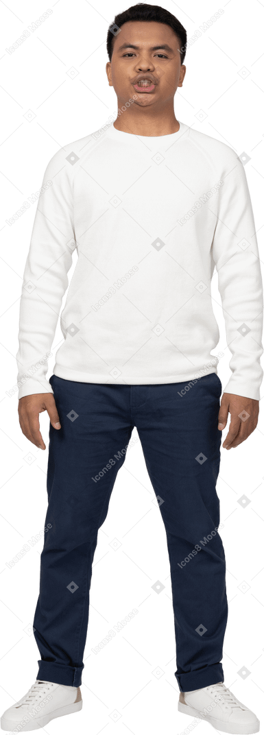 Man in casual clothes standing