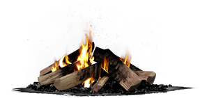 Burning bonfire