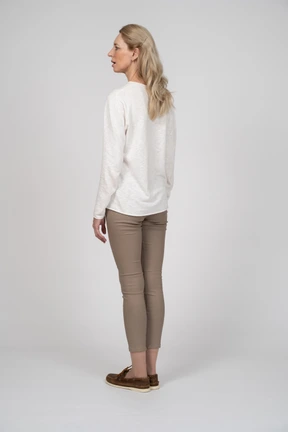 Woman in casual clothes standing