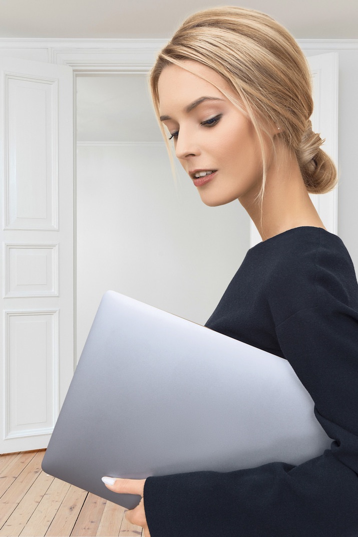 Young woman with a laptop