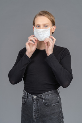 Person with medical mask