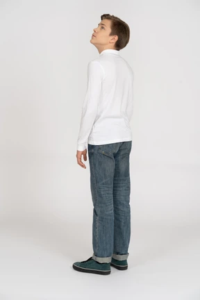 Young man in casual clothes standing