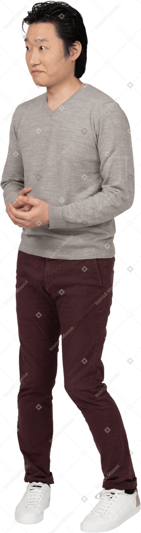 Man in casual clothes standing