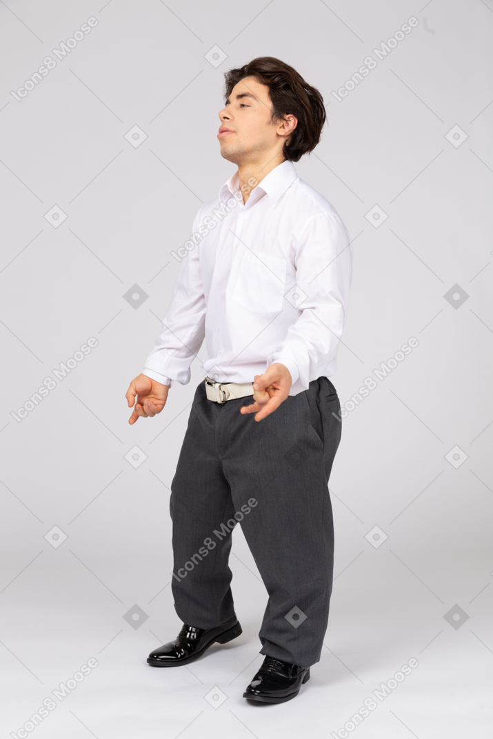 Confident man in business casual clothes