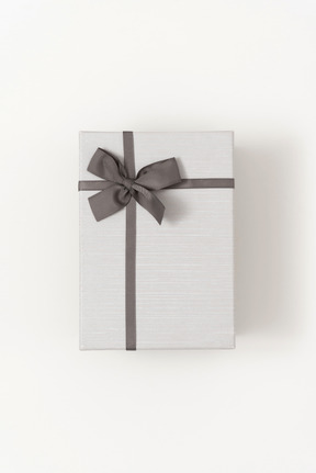 Christmas grey present box