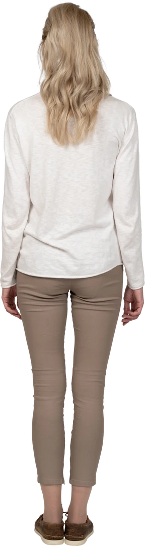 Woman in casual clothes standing