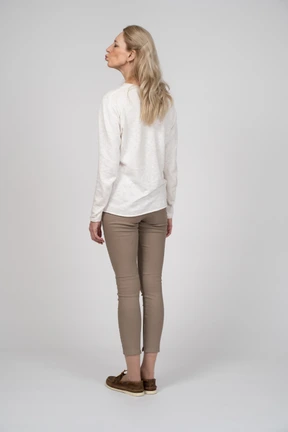 Woman in casual clothes standing