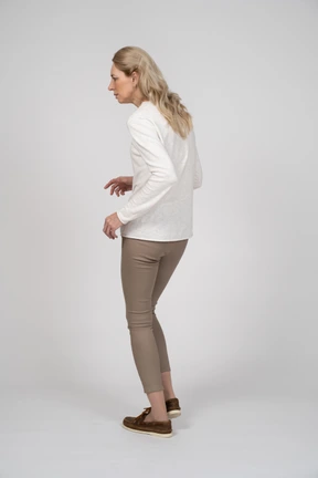 Woman in casual clothes standing