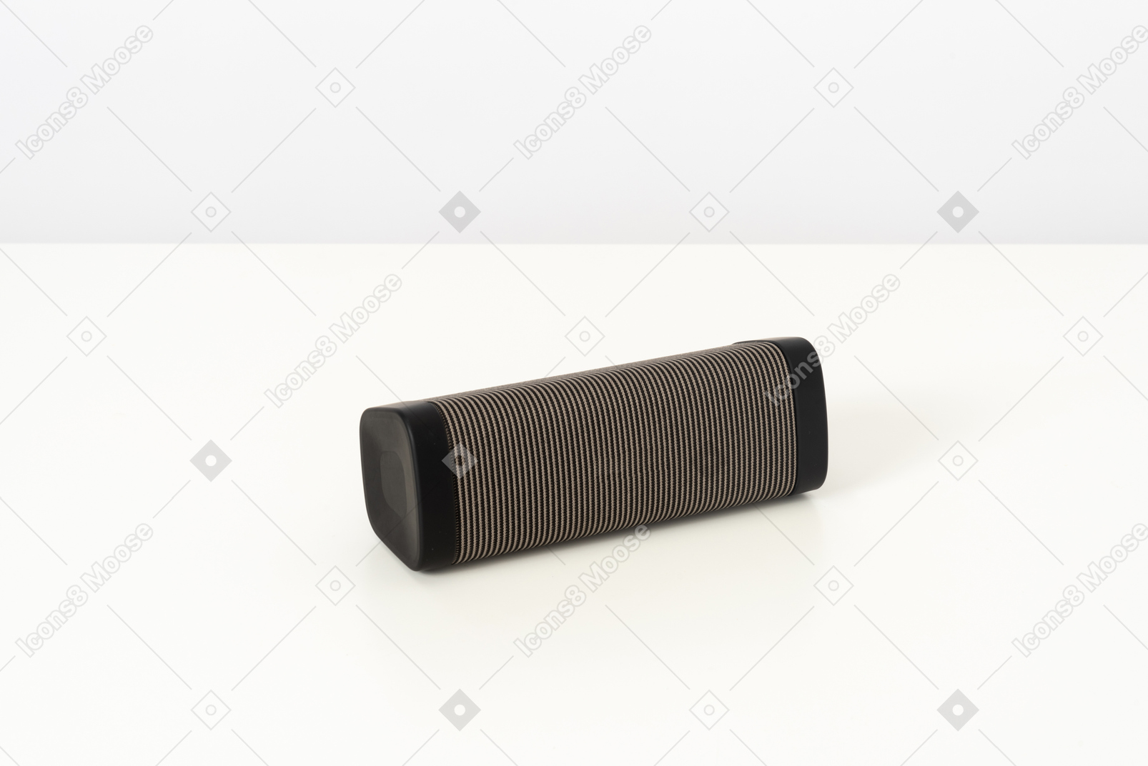 Black speaker on a white background