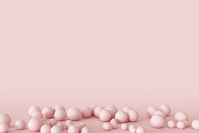 Pink background with small ballls