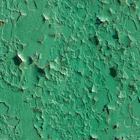 Metal surface covered with old paint