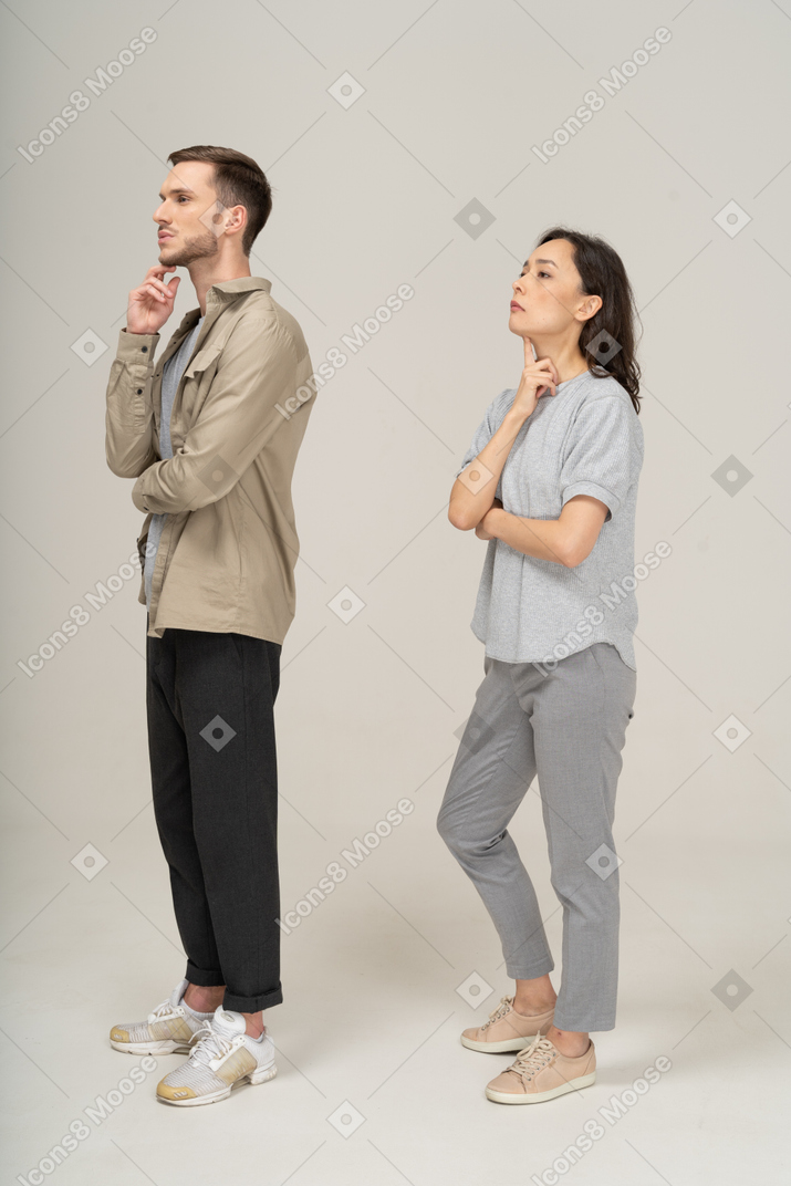Young couple thinking