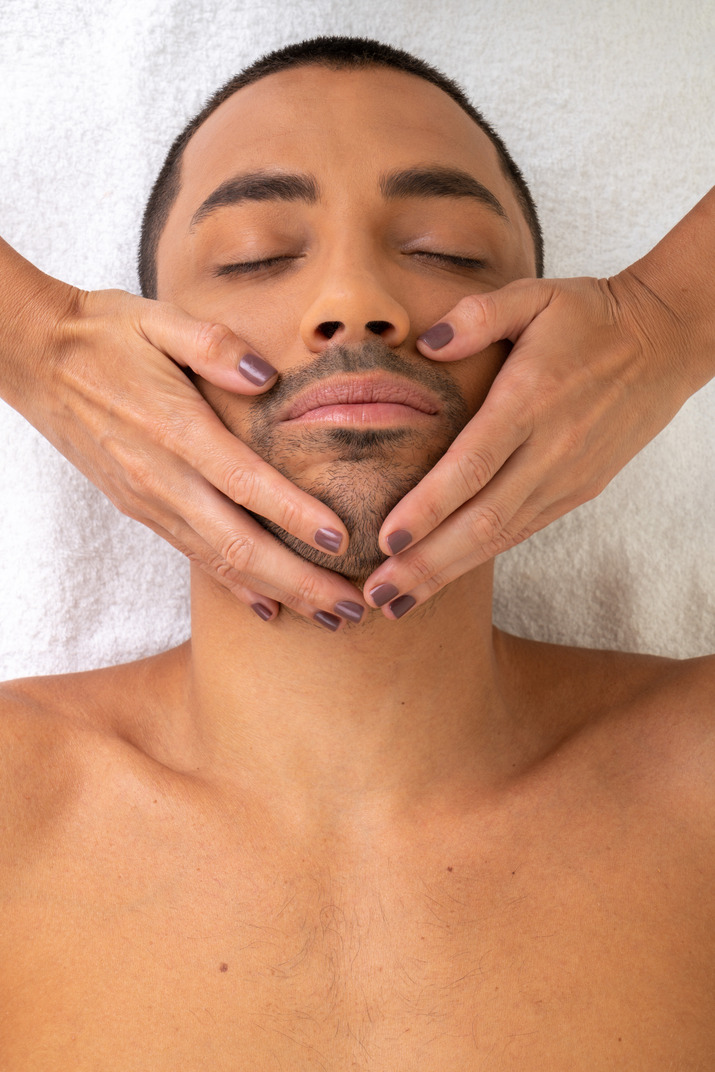 Lifting up face skin massage