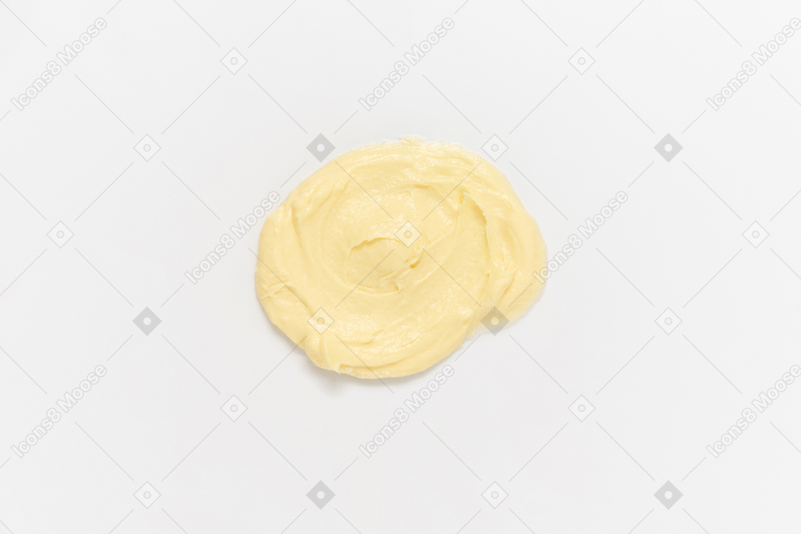 Drop of light yellow texture on white background