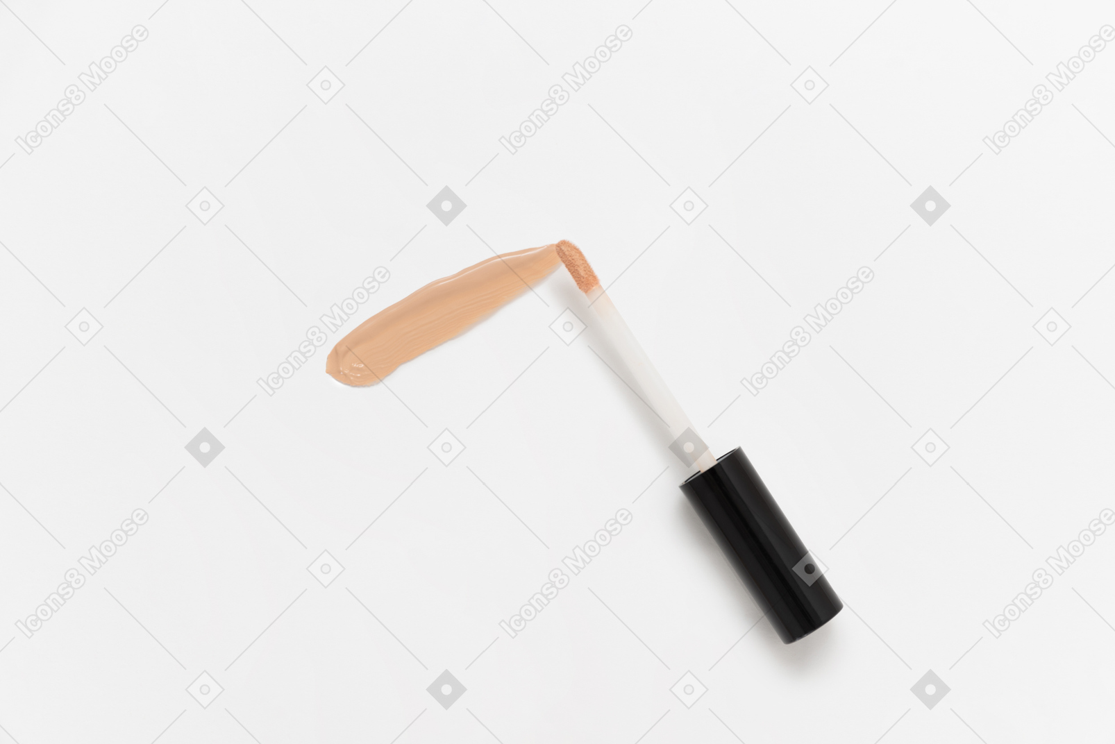 Tonal foundation brush on white background
