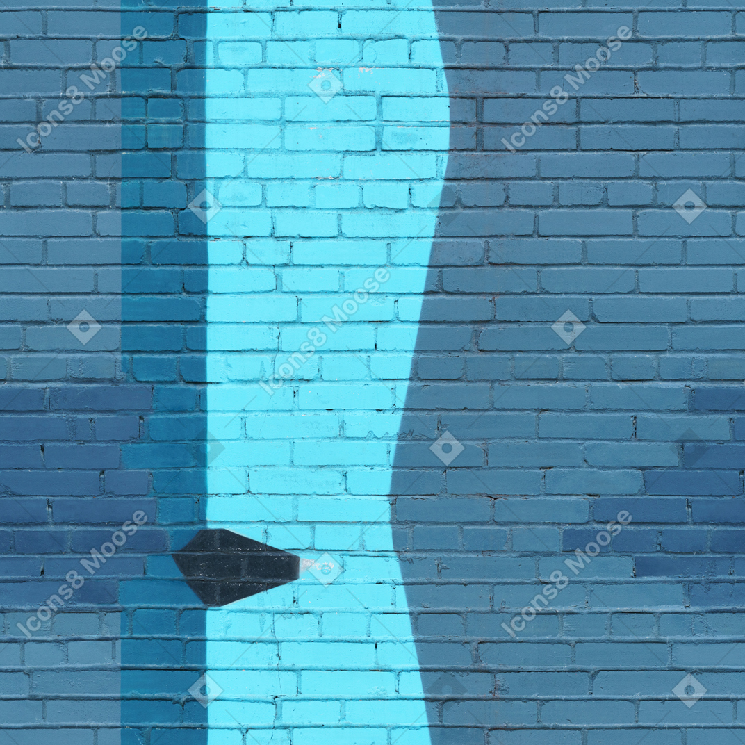 Blue bricks wall texture