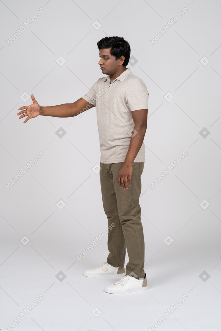 Man in casual clothes standing