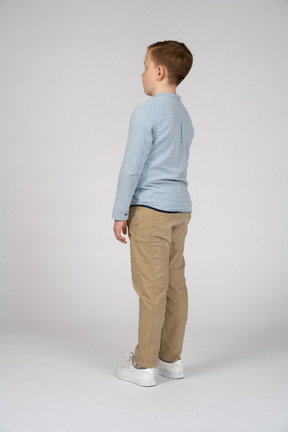 Rear view of boy