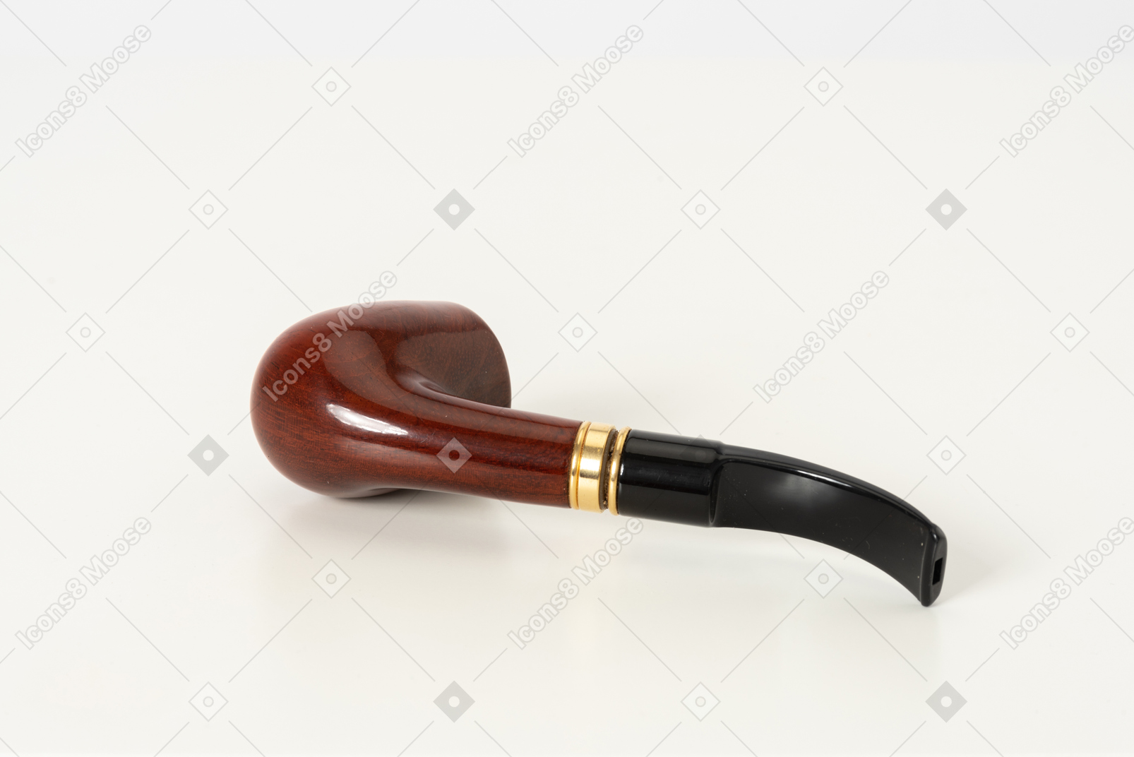 Smoking pipe on a white background