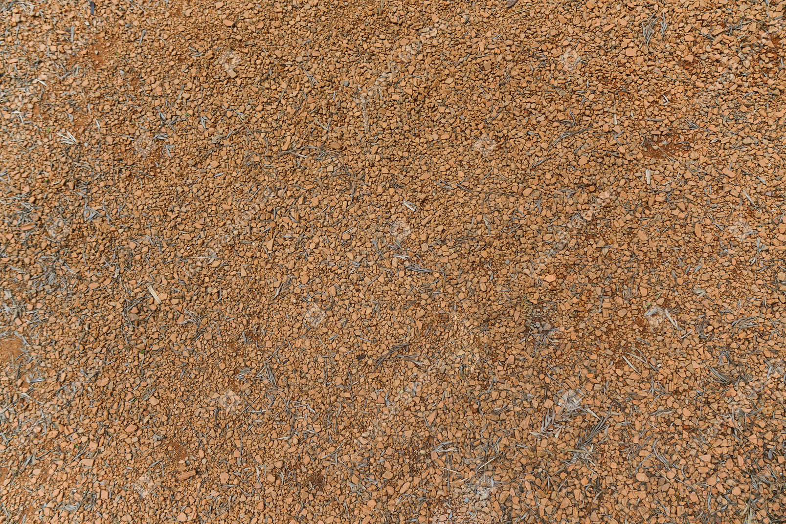 Brown crushed stones