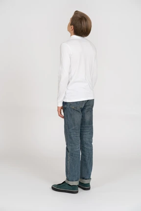 Young man in casual clothes standing