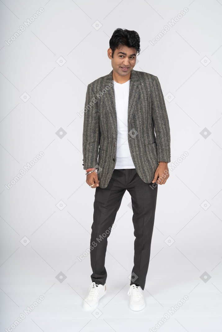 Man in suit standing