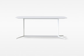 Longue table gris clair