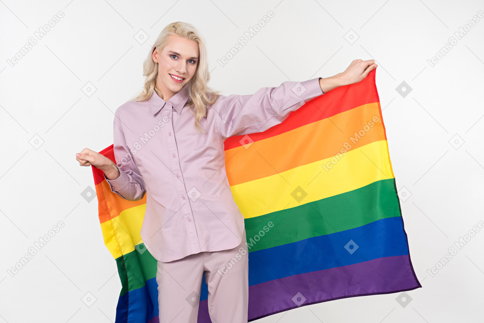 Orgulho de todas as pessoas do arco-íris lá fora