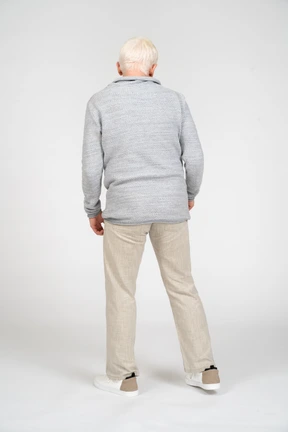 Man standing back to camera