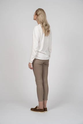 Woman in casual clothes standing