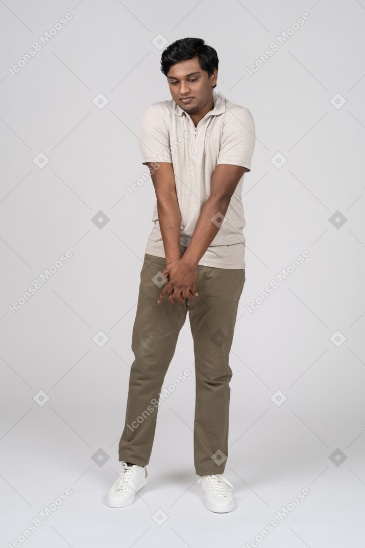 Man in casual clothes standing