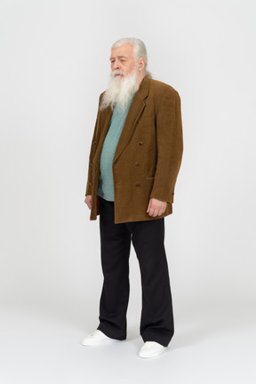 Portrait of an elderly man looking depressed